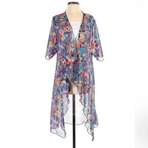 LuLaRoe | Shirley Kimono Beach Swim Coverup Bohemian Print Size Small S 4-8